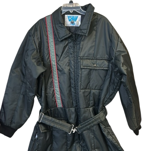 RARE Vintage ICEMAN Snowmobile Snow Suit Ski Snowboarding One Piece Black 2X - Picture 4 of 12